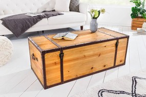 Dohányzóasztal - tárolóláda Eisley 110 cm fenyő