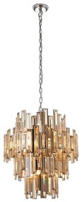 Endon 72744 - VIVIANA 12xE14/40W/230V füstös kristály csillár láncon