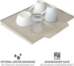 Bézs műanyag edénycsepegtető alátét 34x40 cm Nelia – Wenko