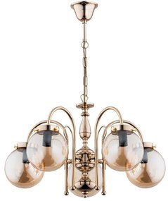 Csillár láncon HERO 5xE14/40W/230V arany