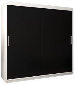 Ruhásszekrény 200 cm Toki (matt fekete + matt fekete). 1064846