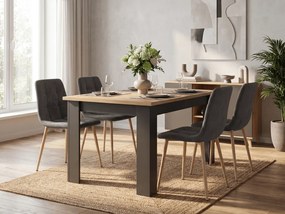 Sötétszürke bársony szék KARA