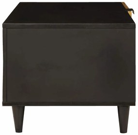 Dohányzóasztal Fekete és Arany 80 x 50 x 40 cm