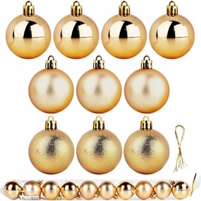 KarĂĄcsonyfadĂsz törhetetlen arany 5 cm 10 db