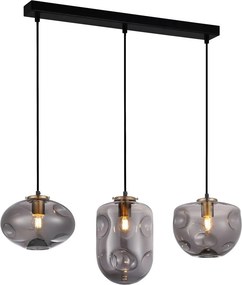 Italux modern függeszték hatella fekete füstös réz itxpnd-112038-3brosg