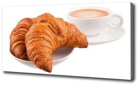 Feszített vászonkép Croissant és kávé oc-71215750