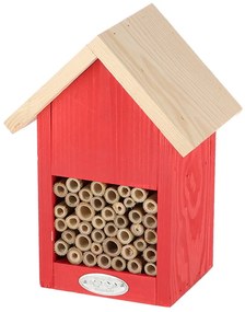 Fa méhecske ház, 16 x 23 cm, piros