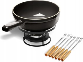 Emile Henry Kitchen Kerámia Sajtfondue Szett Fekete