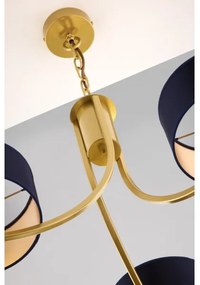 Jupiter 2093 - Láncos csillár ARTHUR 3xE27/15W/230V kék/arany