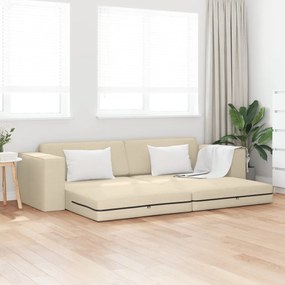 Padló Kanapéágy 2 az 1-ben Krém 245x150x60.5 cm Szövet