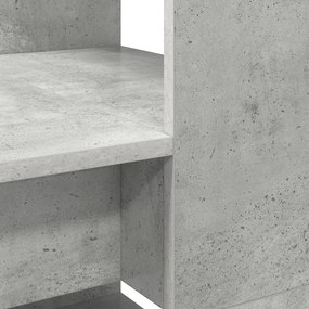 vidaXL Asztal tárolóval Beton Szürke 113x54x120 cm Szerelt fa