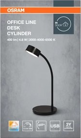 Osram - dimmelhető LED asztali lámpa OFFICE LINE LED/4,8W/230V fekete