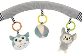 Baby Mix Egér és bagoly gyerek játék babakocsihoz  szürke, 80 cm