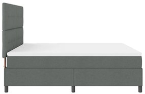 Boxspring ágy matraccal sötét szürke szuper király szövet