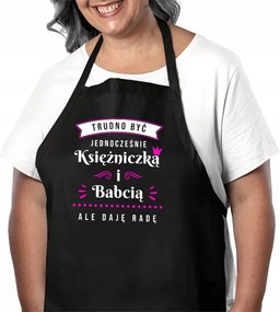 Nehéz hercegnőnek és nagymamának lenni Nagymama Kötény Ajándék Nagymama Napjára