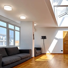 RENDL VENICE LED 30 stropní čiré sklo/opálové sklo/chrom 230V LED 12W IP44 3000K