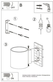 Sollux Sl.1181 - Fali spotlámpa ORBIS 1xG9/8W/230V arany