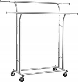 Kerekes Ruhaakasztó Álló Nagy Dupla Állítható Szélesség