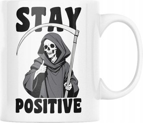 Bögre Stay Positive Vicces Születésnapi Ajándék 330ml Csomagolás
