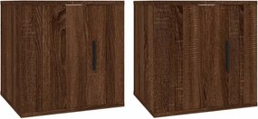 vidaXL 2 db barna tölgy falra szerelhető TV-szekrény 40x34,5x40 cm
