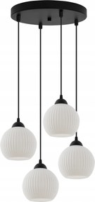 Mennyezeti Lámpa Függő Csillár Fehér Üveg Gömbök Konyhába Nappaliba Szoba