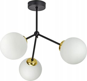 Függőlámpa Mennyezeti Csillár Fekete Arany Gömbök