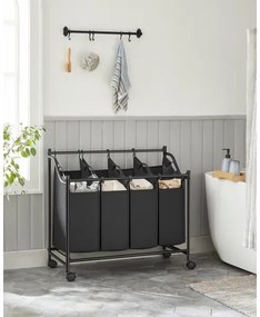 LINA fekete szennyeskosár