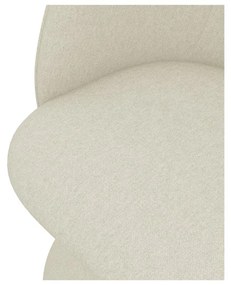 Krémszínű kárpitozott étkezőfotel Maia – Makamii