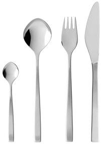 Ezüstszínű rozsdamentes acél evőeszköz készlet 16 db-os Fuga – Gense