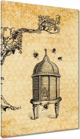 Vászonkép 80x120 Méz Méhészet