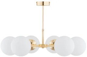 Csillár rúdon FOTON 6xE14/40W/230V arany/fehér