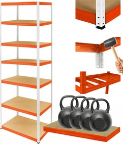 Tárolószekrény fém állvány Helios 270x120x50cm 7Px400kg Tömör Magas