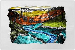 Poszterek 120x80 Tájkép képregény stílusban