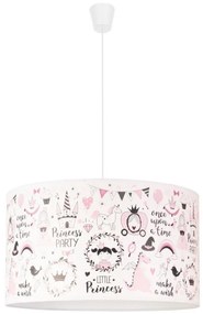 Duolla - Gyerek csillár zsinóron PRINT M 1xE27/40W/230V átm. 35 cm tündérmese