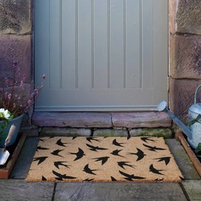 Kókuszrost lábtörlő 40x60 cm Swallows – Artsy Doormats