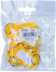 Kulcscímke, 50x20 cm, 10 db, OFFICE PRODUCTS, sárga (D1521206)