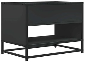 fekete szerelt fa és fém TV-szekrény 61x40x46 cm