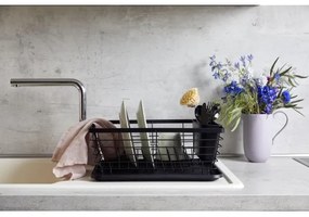 WENKO 54766100 - Edénycsepegtető BLACK OUTDOOR KITCHEN 36x30 cm fekete/fekete