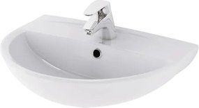 Mosdókagyló félkör alakú tállal fehér 55cm