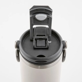 Szürke rozsdamentes acél utazó ivópalack 1 l Eco – Ladelle