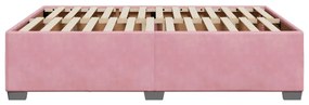 rózsaszín bársony ágykeret 140 x 190 cm