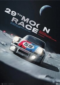 Művészeti nyomat Porsche 911 Carrera RSR - 29th Moon Race - 2078, Automobilist