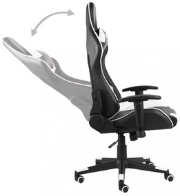 fehér PVC forgó gamer szék
