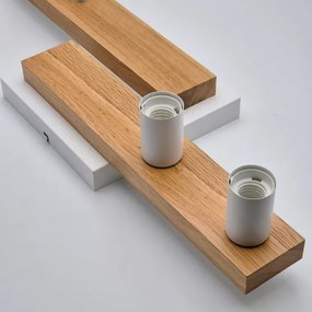 Felületre szerelhető csillár MATTE 4xE27/15W/230V fehér/tölgy