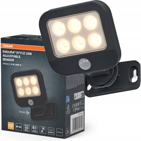 Kerti fali lámpa Led Alkonyat mozgásérzékelő 1.8W 3000K IP44 Endura