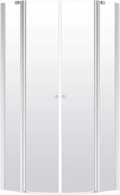 Deante Alpinia, negyedkör alakú zuhany csuklós ajtóval 90x90 cm, magasság 195 cm, 6 mm átlátszó üveg ActiveCoverrel, króm profil, KGA_051P