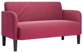bordó bársony loveseat kanapé 109 cm