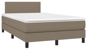 tópszínű szövet rugós és LED-es ágy matraccal 120x190cm