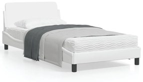 fehér műbőr ágykeret Dover 100x200 cm