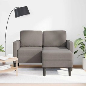 tópszínű anyagból 2 üléses kanapé L-alakú kanapéval 125 cm